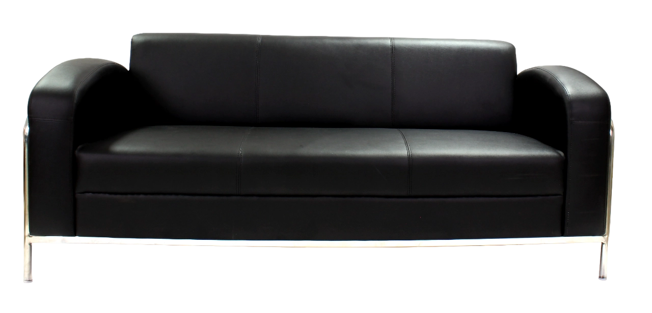 Sofa - In Black Color With Front View